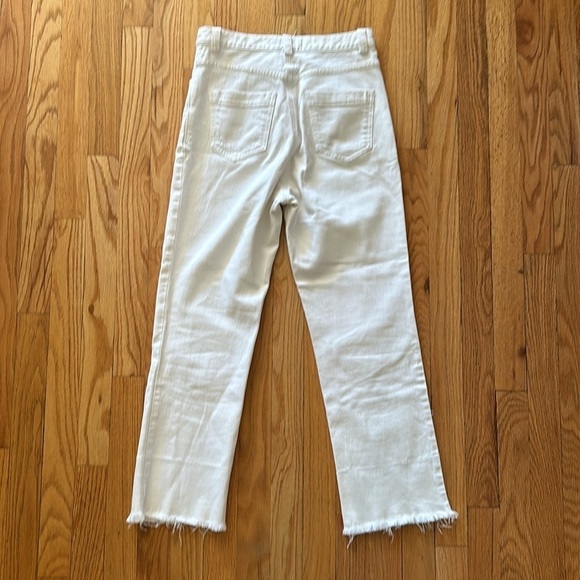 Rachel Comey 4 white raw edge jeans good pre owned condition zip fly distressed - Picture 4 of 5